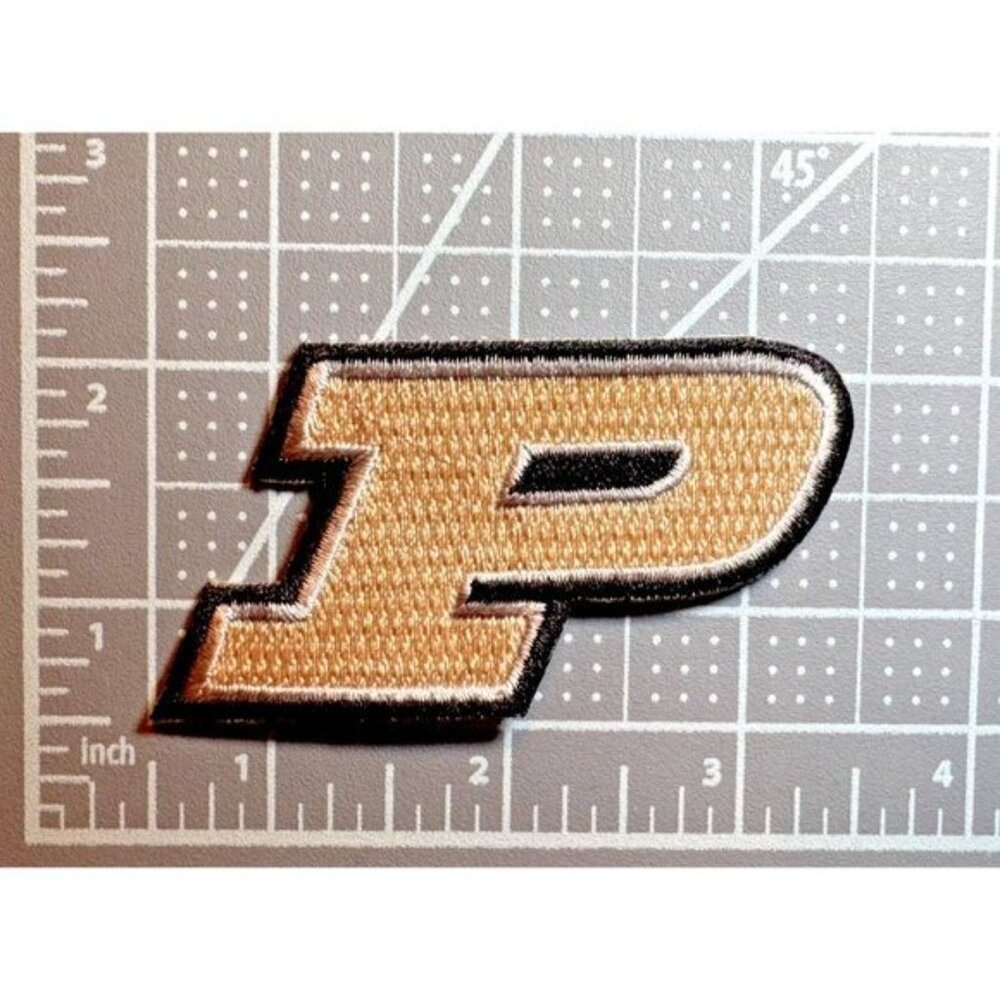 (4) Purdue BoilerMakers Team P Logo NCAA Embroidered 2.5in Iron / Sew-On Patch - Picture 2 of 3